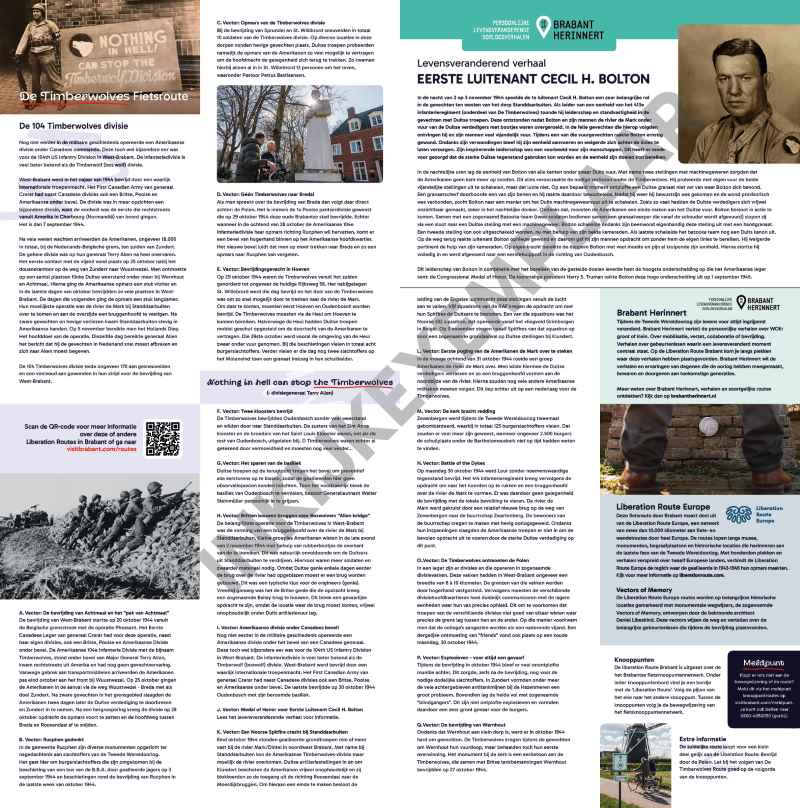 De Timberwolves fietskaart inkijkexemplaar achterkant