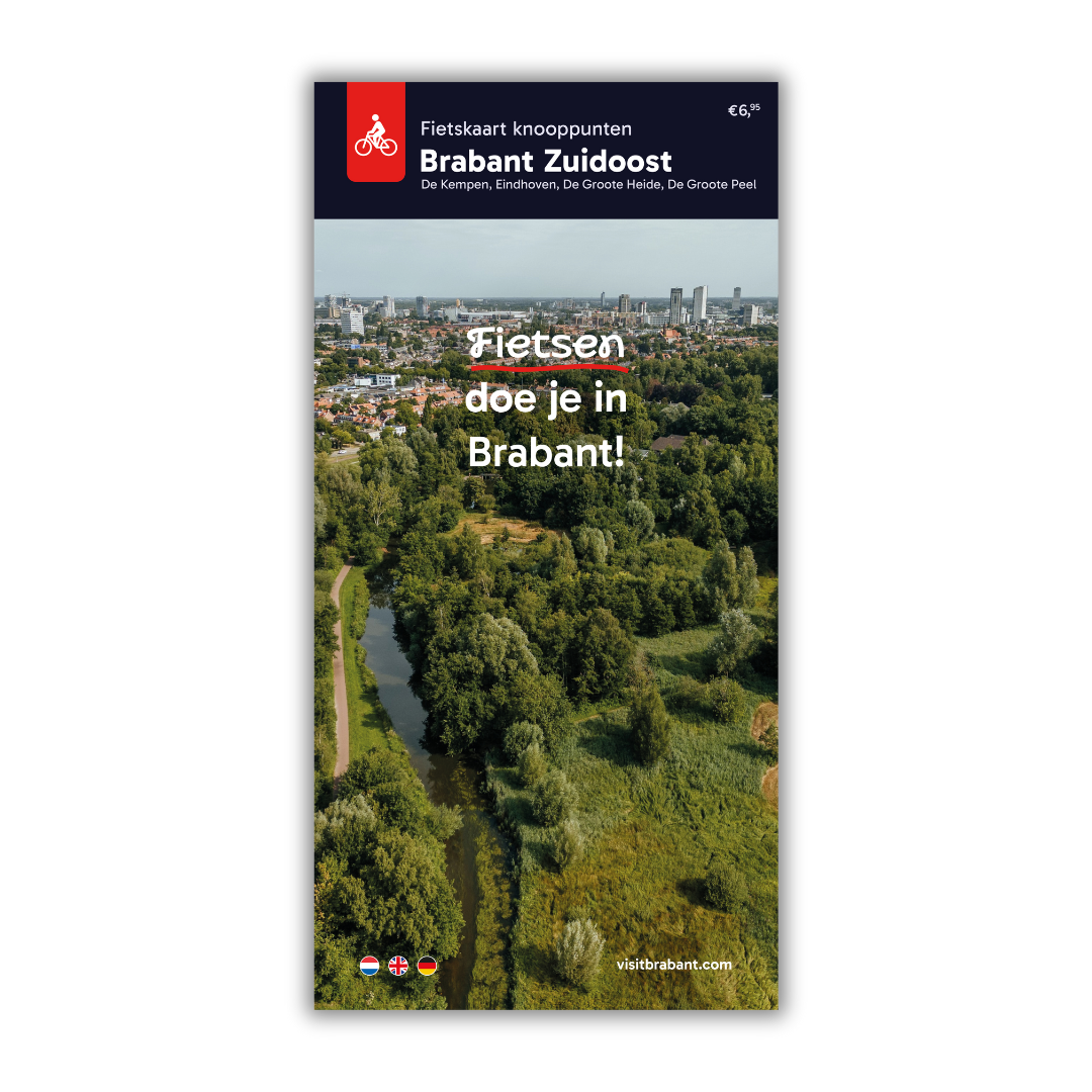 Voorkant fietskaart knooppunten Brabant Zuidoost
