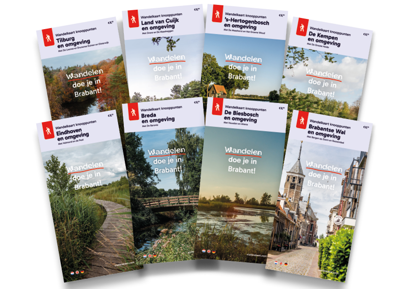 Waaier wandelroutekaarten Brabant